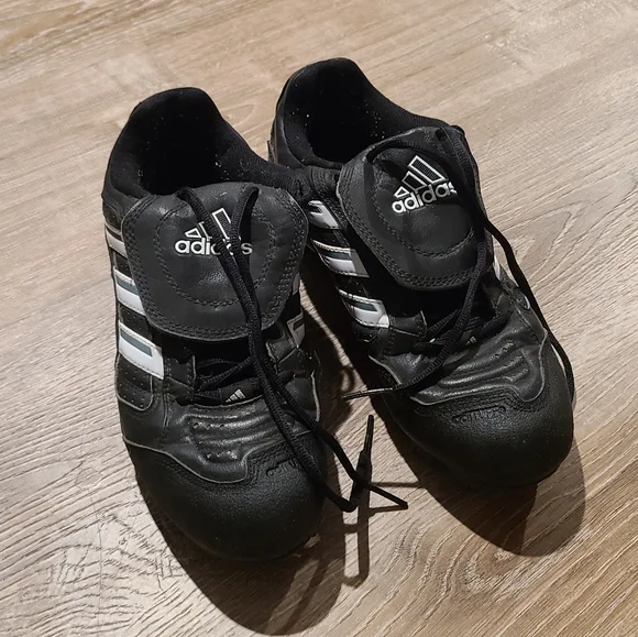 Adidas Softball Cleats Black Athletic Shoes Size 9 - Picture 3 of 8